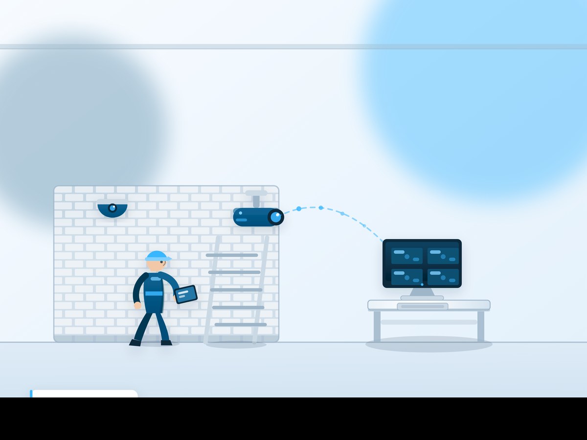 Ilustrasi pekerjaan instalasi CCTV